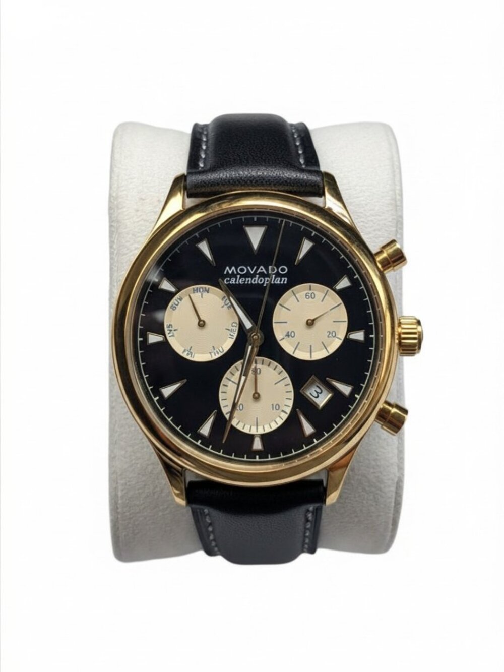 Movado Calendoplan Watch Black- Open Box
